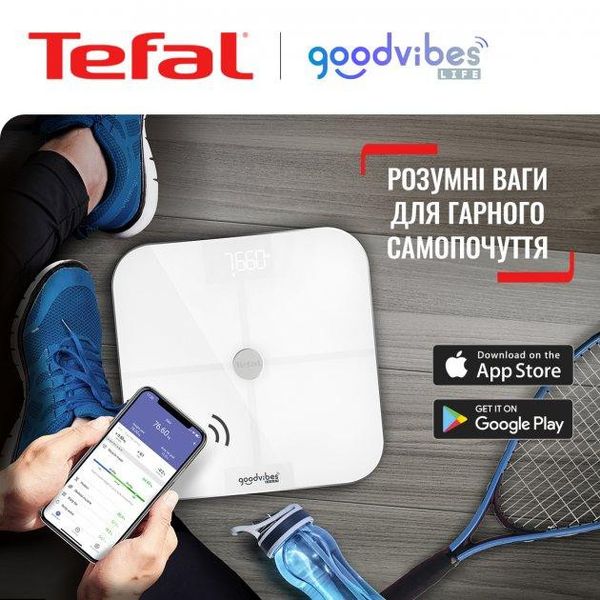 Смарт-весы Tefal GOODVIBES SPORT BM9640S1 BM9640S1 1702201231 фото